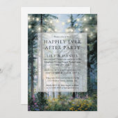 Happily Ever After Forest String Lights Wedding Einladung (Vorne/Hinten)