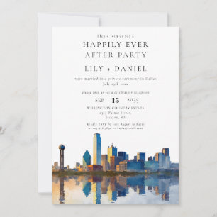 Happily Ever After Foto Dallas Hochzeit Einladung