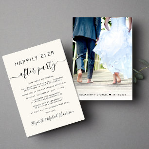Happily Ever After Foto Hochzeitsempfang Ankündigung