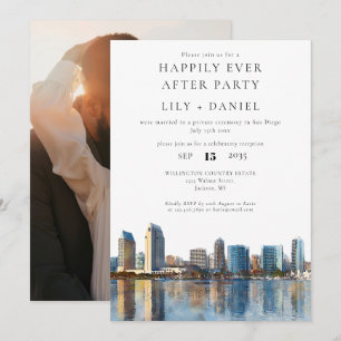 Happily Ever After Foto San Diego Hochzeit Einladung