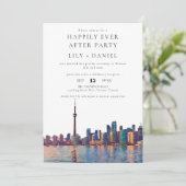 Happily Ever After Foto Toronto Hochzeit Einladung (Stehend Vorderseite)