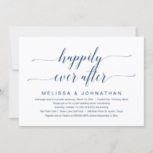 Happily Ever After Hochzeit Elopement Party Einlad Einladung