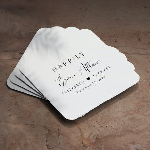 Happily Ever After Hochzeit Rechteckiger Pappuntersetzer