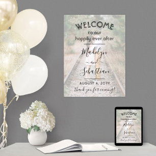 Happily Ever After Hochzeit Willkommensfoto-Overla Poster