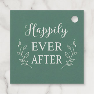 „Happily Ever After“ Hochzeitsdesign – Elegant  Geschenkanhänger