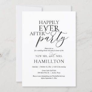 Happily Ever After Hochzeitsdinner und Party Einladung
