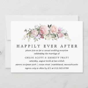 Happily Ever After Hochzeitsempfang Einladung