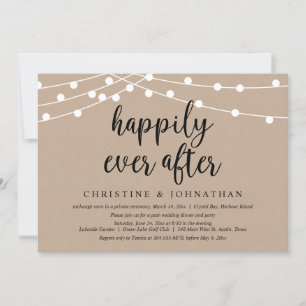 Happily Ever After, Hochzeitsfeier für Elopements Einladung