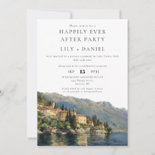 Happily Ever After Lake Como Italien Hochzeit Einladung