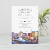 Happily Ever After Las Vegas-Hochzeit Einladung (Stehend Vorderseite)