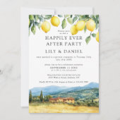 Happily Ever After Lemons Tuscany Foto Hochzeit Einladung (Vorderseite)