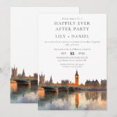 Happily Ever After London-Hochzeit Einladung (Vorne/Hinten)