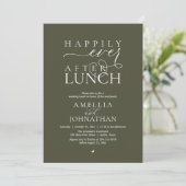 Happily Ever After Lunch Moderne Flitterwochen ohn Einladung (Stehend Vorderseite)