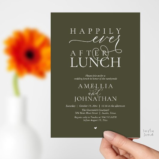 Happily Ever After Lunch Moderne Flitterwochen ohn Einladung