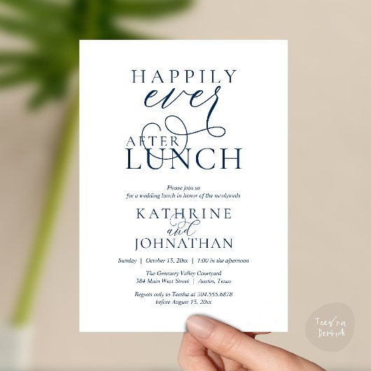 Happily Ever After Lunch Post Wedding Elopement Einladung