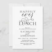 Happily Ever After Lunch Post Wedding Elopement Einladung (Vorderseite)