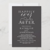Happily Ever After, Modern Wedding Reception Einladung (Vorderseite)