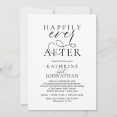 Happily Ever After, Modern Wedding Reception Einladung (Vorderseite)