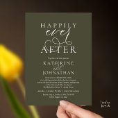 Happily Ever After, Modern Wedding Reception Einladung