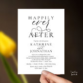 Happily Ever After, Modern Wedding Reception Einladung