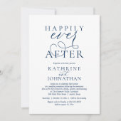 Happily Ever After, Modern Wedding Reception Einladung (Vorderseite)