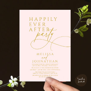Happily Ever After Moderne elegante Hochzeitsfeier Einladung