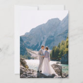 Happily Ever After Mountain Sage Wedding Photo Einladung (Rückseite)