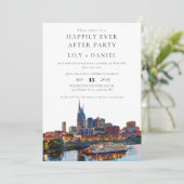 Happily Ever After Nashville-Hochzeit Einladung (Stehend Vorderseite)