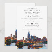 Happily Ever After Nashville-Hochzeit Einladung (Vorne/Hinten)