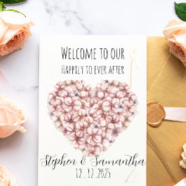 Happily Ever After Party 3D-Blumen Hochzeit  Einladungspostkarte