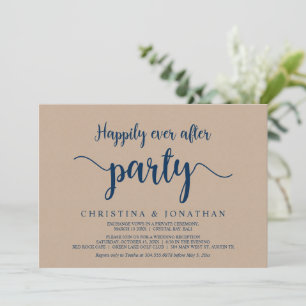 Happily Ever After-Party, Braune Kraft-Elopement I Einladung