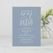 Happily Ever After Party, Classy Wedding Reception Einladung (Stehend Vorderseite)