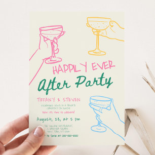 Happily Ever After Party Einladung, Empfangspar Einladung