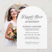 Happily Ever After Party Elopement Photo Arch Einladung (Vorne/Hinten)