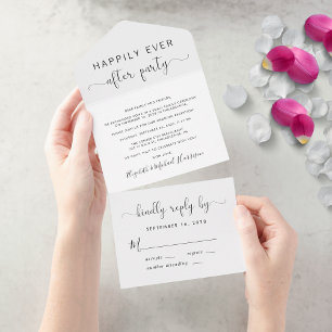 Happily Ever After Party Hochzeit All In One Einladung