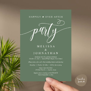 Happily Ever After Party, Hochzeitsdinner Tanzvera Einladung