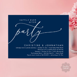 Happily Ever After Party, Hochzeitsdinner Tanzvera Einladung