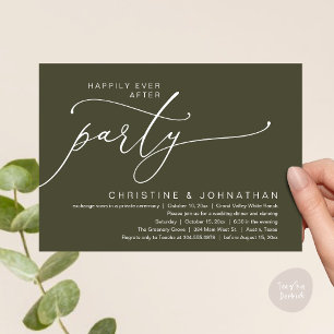 Happily Ever After Party, Hochzeitsdinner Tanzvera Einladung
