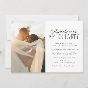 Happily Ever After Party Hochzeitsempfang Einladung