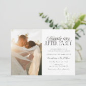 Happily Ever After Party Hochzeitsempfang Einladung (Stehend Vorderseite)