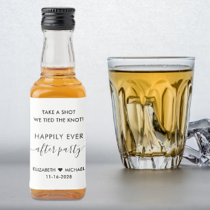Happily Ever After Party Hochzeitsempfang Geschenk Alkoholflaschenetikett