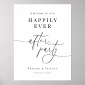 Happily Ever After Party Hochzeitsempfang Poster (Vorne)