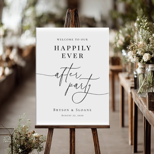 Happily Ever After Party Hochzeitsempfang Poster
