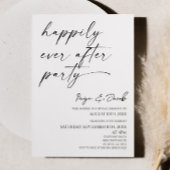 Happily Ever After Party Minimal Wedding Reception Einladung