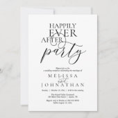 Happily Ever After Party, Modern Classy Wedding Einladung (Vorderseite)