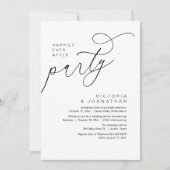 Happily Ever After Party, Modern Romantic Dinner  Einladung (Vorderseite)