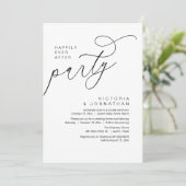 Happily Ever After Party, Modern Romantic Dinner  Einladung (Stehend Vorderseite)