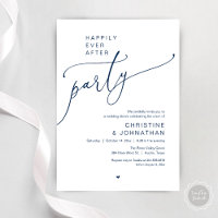 "Happily Ever After Party" Modern Wedding Dinner