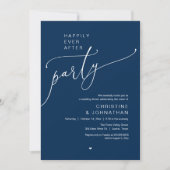 "Happily Ever After Party" Modern Wedding Dinner Einladung (Vorderseite)