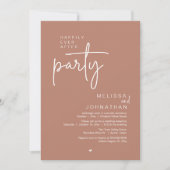 Happily Ever After Party, Modern Wedding Reception Einladung (Vorderseite)